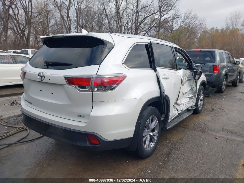 VIN 5TDKKRFH3FS109773 2015 Toyota Highlander, Xle V6 no.4