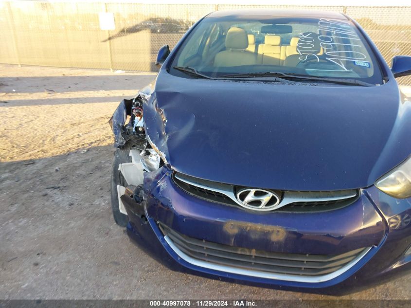 VIN 5NPDH4AE7DH196877 2013 Hyundai Elantra, Gls no.6