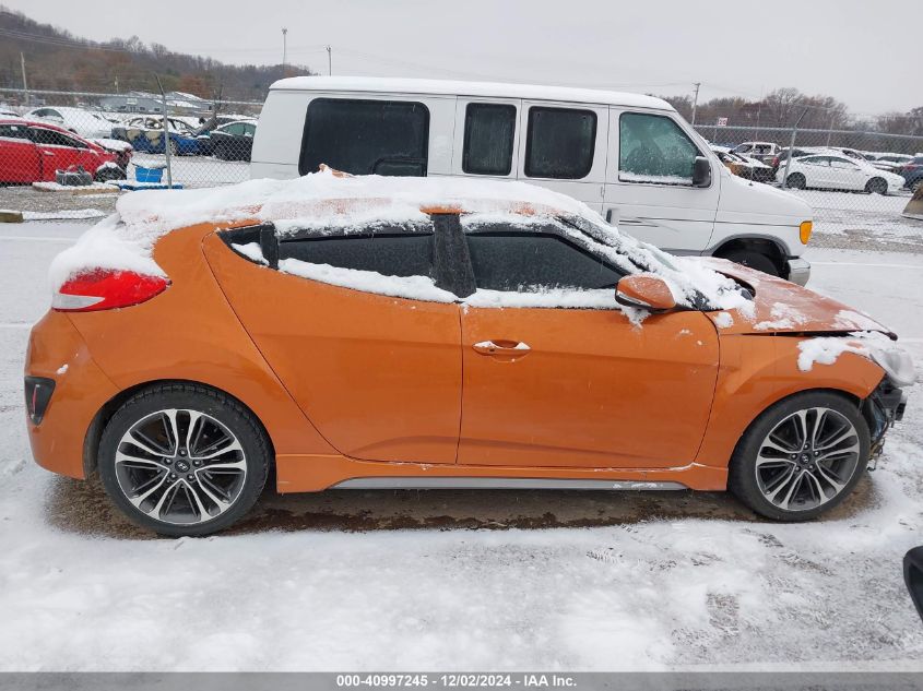 2016 Hyundai Veloster Turbo VIN: KMHTC6AEXGU298587 Lot: 40997245