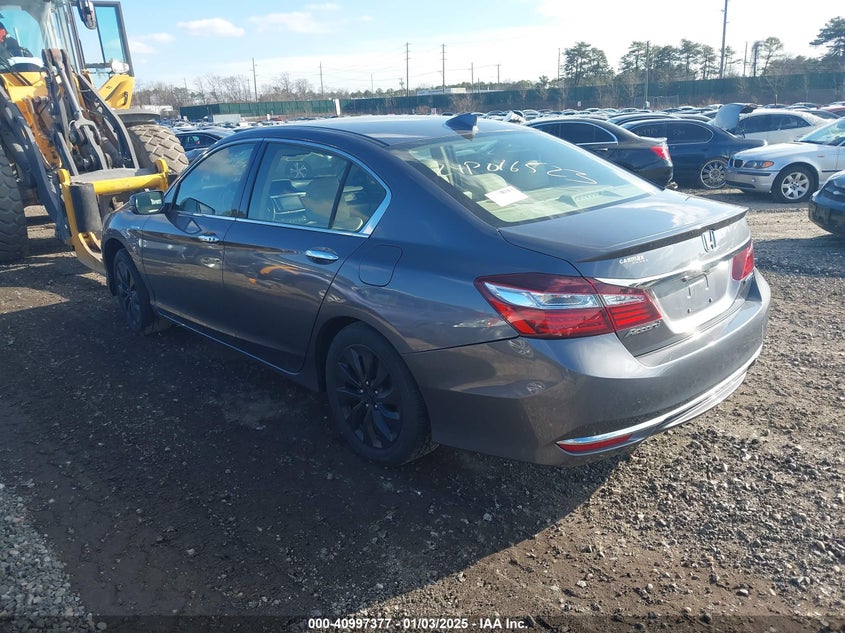 Vin: jhmcr6f52hc022728, lot: 41487271, honda accord hybrid ex-l 20173