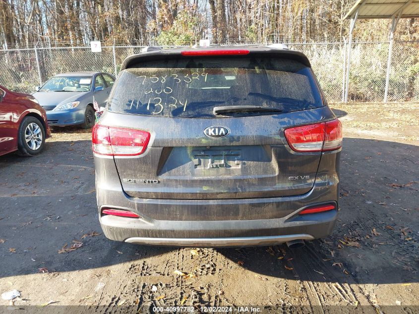 2016 Kia Sorento 3.3L Ex VIN: 5XYPH4A54GG044323 Lot: 40997782