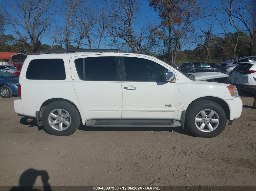 2008 Nissan Armada Se VIN: 5N1BA08D48N618123 Lot: 40997930