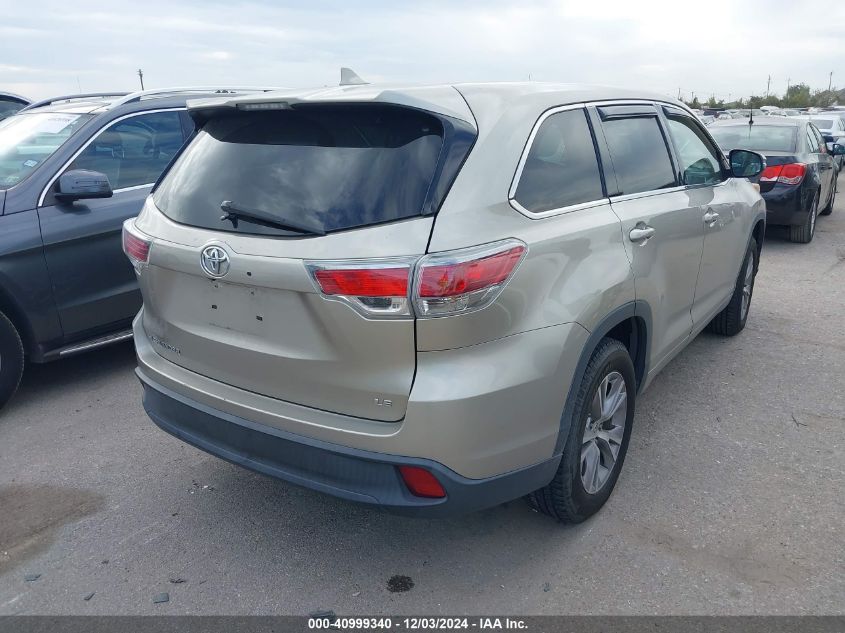 VIN 5TDZKRFH4ES021344 2014 Toyota Highlander, Le Pl... no.4