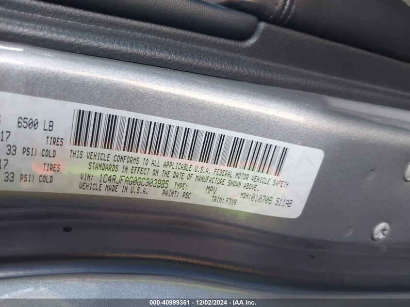 2016 JEEP GRAND CHEROKEE LAREDO - 1C4RJFAG0GC303985