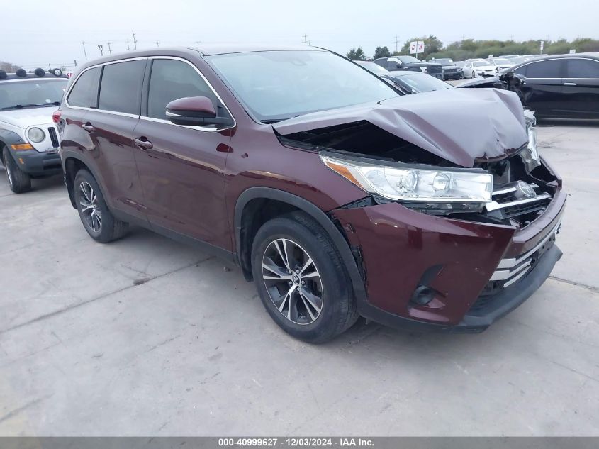 VIN 5TDZZRFH6KS365684 2019 Toyota Highlander, LE no.1