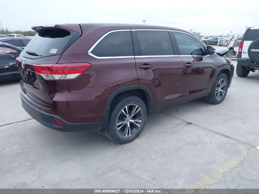 VIN 5TDZZRFH6KS365684 2019 Toyota Highlander, LE no.4