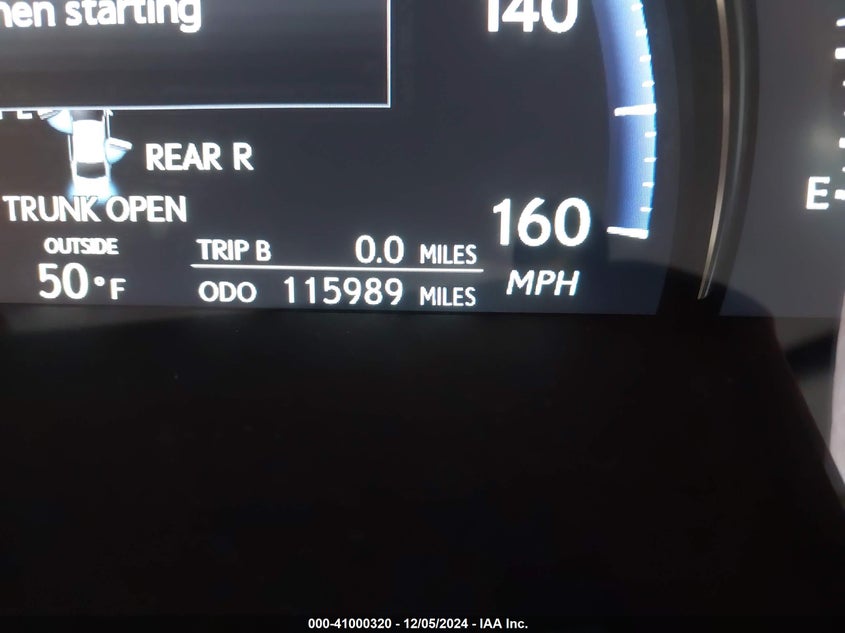 2012 LEXUS LS VIN: JTHDU1EF0C5014981