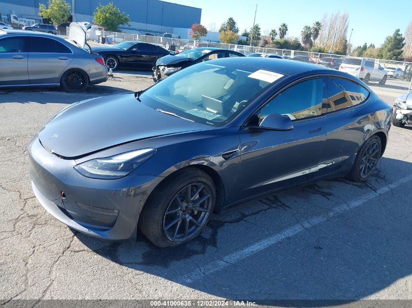 VIN 5YJ3E1EB6NF240418 2022 Tesla Model 3, Long Rang... no.2