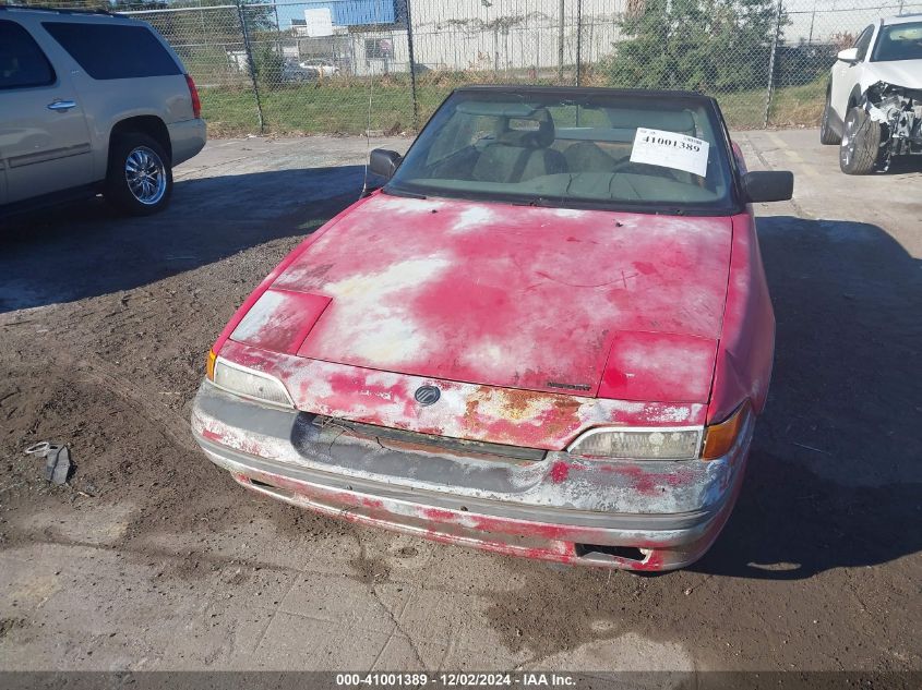 1991 Mercury Capri VIN: 6MPCT01Z1M8603279 Lot: 41001389