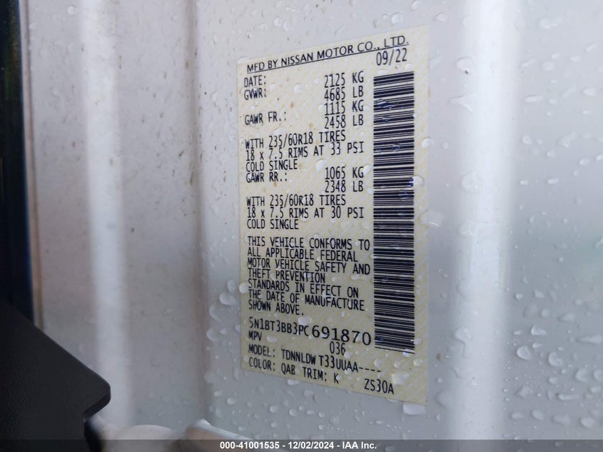 2023 NISSAN ROGUE SV INTELLIGENT AWD - 5N1BT3BB3PC691870