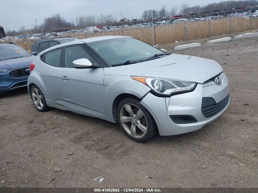 2014 Hyundai Veloster Base W/Black VIN: KMHTC6AD7EU200071 Lot: 41002662