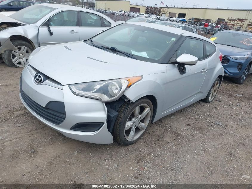 2014 Hyundai Veloster Base W/Black VIN: KMHTC6AD7EU200071 Lot: 41002662