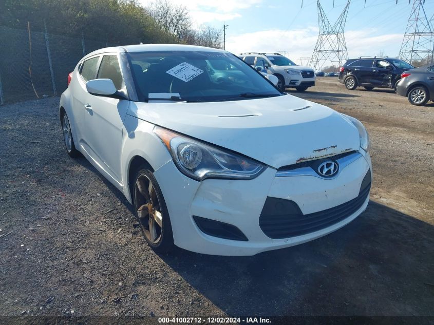 2013 Hyundai Veloster Base W/Black VIN: KMHTC6AD9DU151342 Lot: 41002712