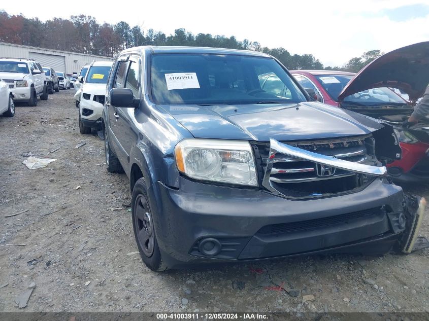 VIN 5FNYF3H20DB006431 2013 Honda Pilot, LX no.1