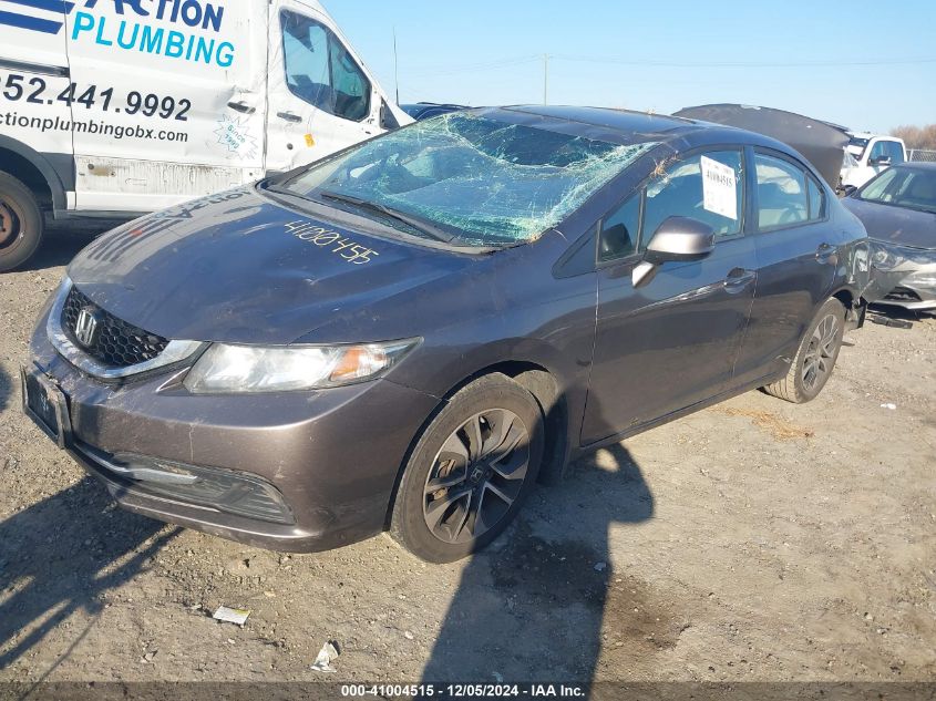 VIN 19XFB2F83DE015070 2013 Honda Civic, EX no.2