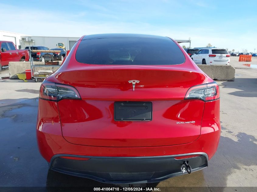 2022 Tesla Model Y Long Range Dual Motor All-Wheel Drive VIN: 7SAYGDEEXNF391387 Lot: 41004710