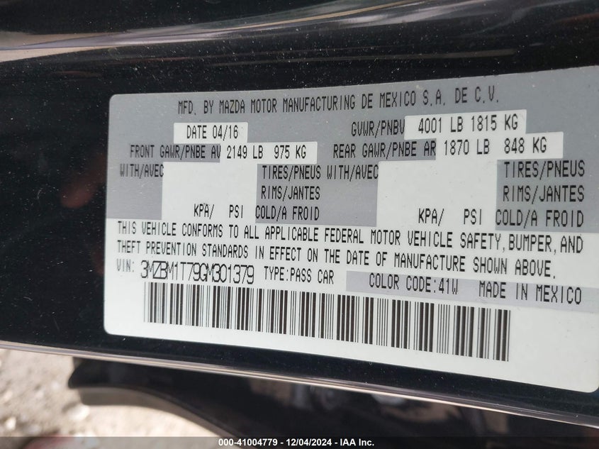 2016 MAZDA MAZDA3 I SPORT - 3MZBM1T79GM301379