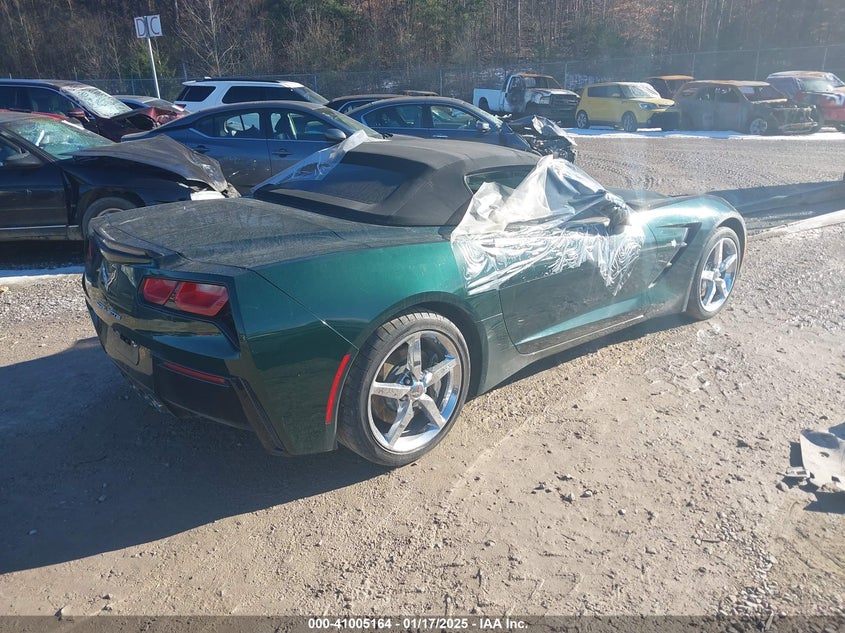Vin: 1g1yf3d73e5128925, lot: 41495059, chevrolet corvette stingray 20144