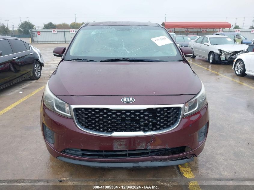 2016 Kia Sedona Lx VIN: KNDMB5C11G6088741 Lot: 41005304