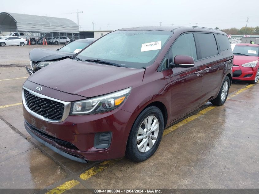 VIN KNDMB5C11G6088741 2016 KIA Sedona, LX no.2