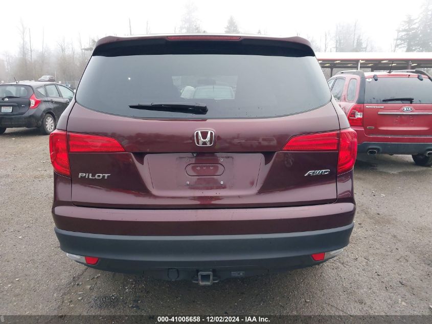 2016 Honda Pilot Ex-L VIN: 5FNYF6H82GB018333 Lot: 41005658