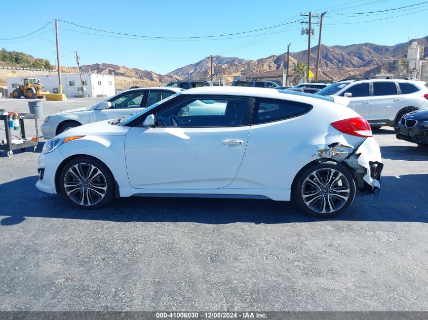 2016 Hyundai Veloster Turbo VIN: KMHTC6AE0GU295259 Lot: 41006030