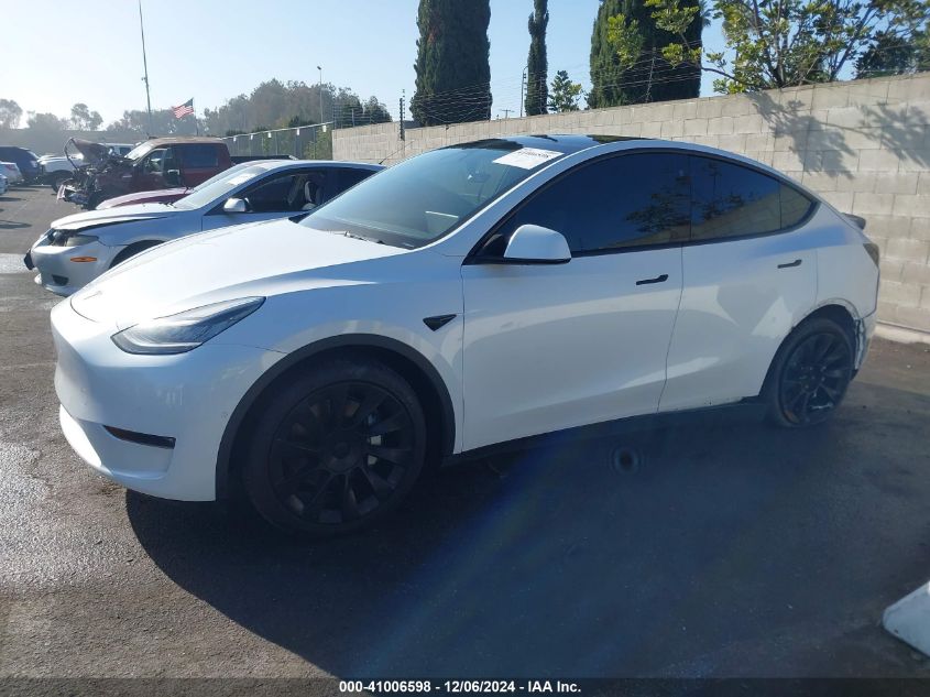 2021 Tesla Model Y Long Range Dual Motor All-Wheel Drive VIN: 5YJYGDEE8MF152710 Lot: 41006598