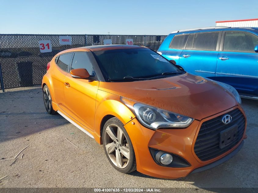 2015 Hyundai Veloster Turbo VIN: KMHTC6AE1FU244528 Lot: 41007635