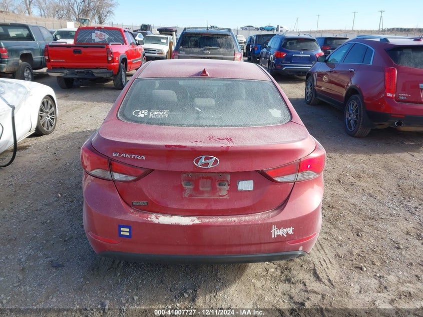 2016 HYUNDAI ELANTRA VIN: KMHDH4AEXGU546170