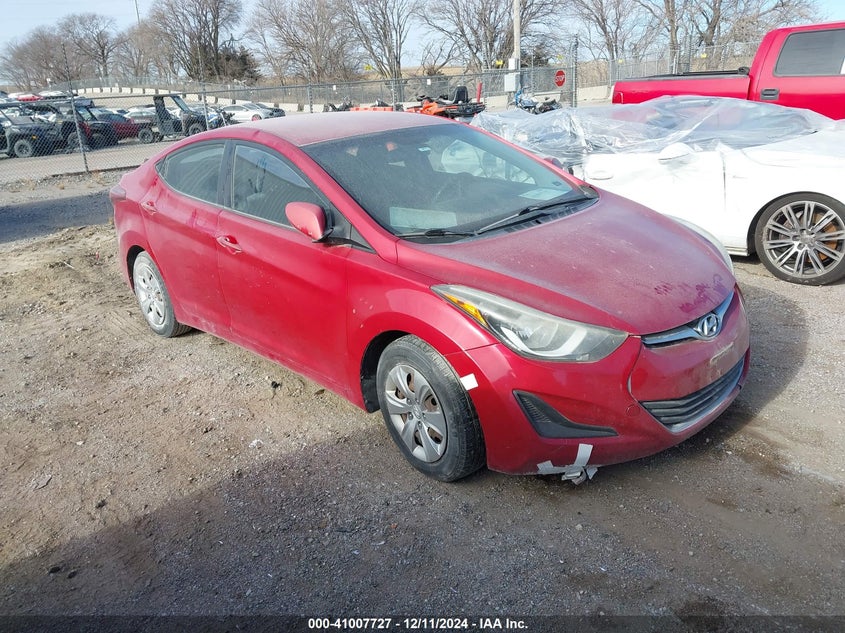2016 HYUNDAI ELANTRA VIN: KMHDH4AEXGU546170