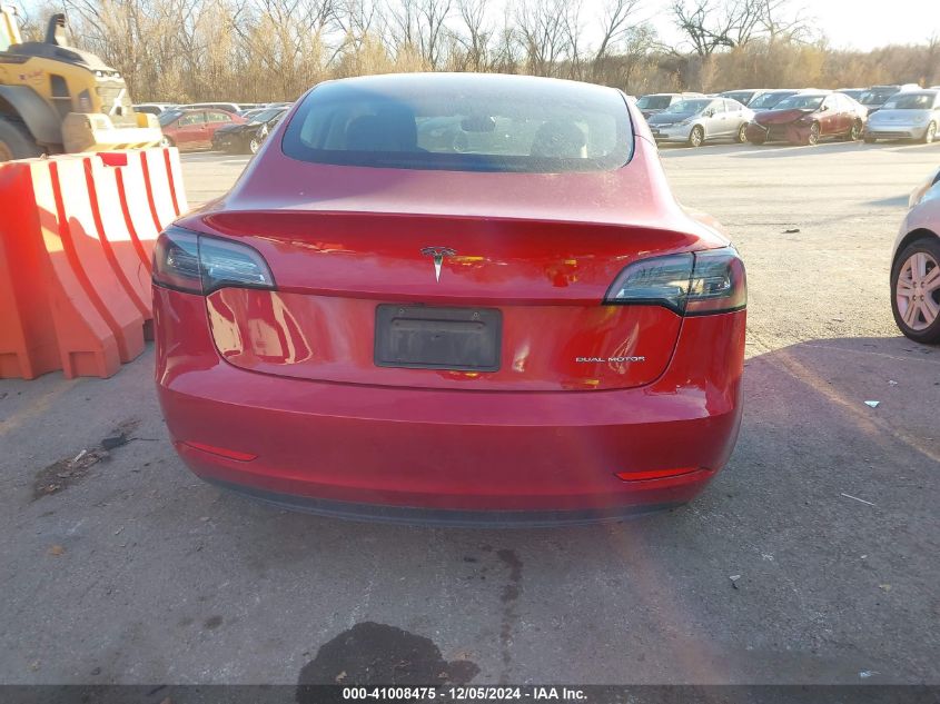 2022 Tesla Model 3 Long Range Dual Motor All-Wheel Drive VIN: 5YJ3E1EBXNF261272 Lot: 41008475