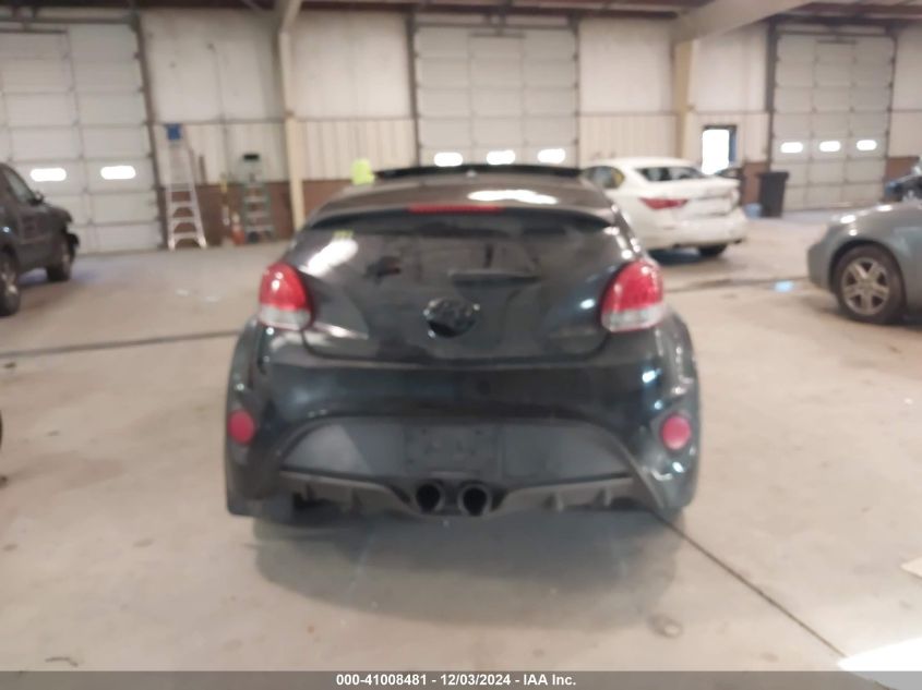 2013 Hyundai Veloster Turbo W/Blue VIN: KMHTC6AE0DU167471 Lot: 41008481