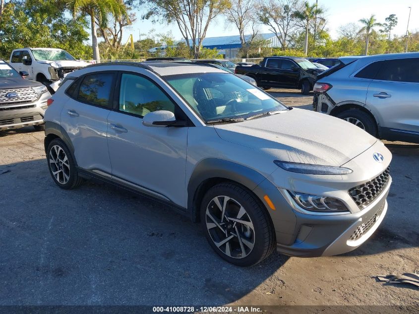 2022 Hyundai Kona Limited VIN: KM8K53A32NU926836 Lot: 41008728