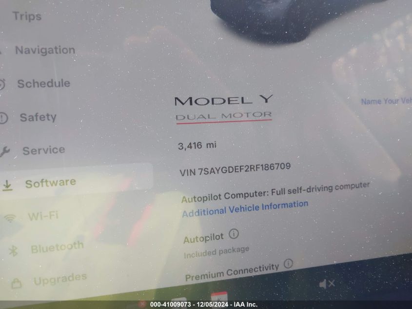 VIN 7SAYGDEF2RF186709 2024 Tesla Model Y, Performan... no.7