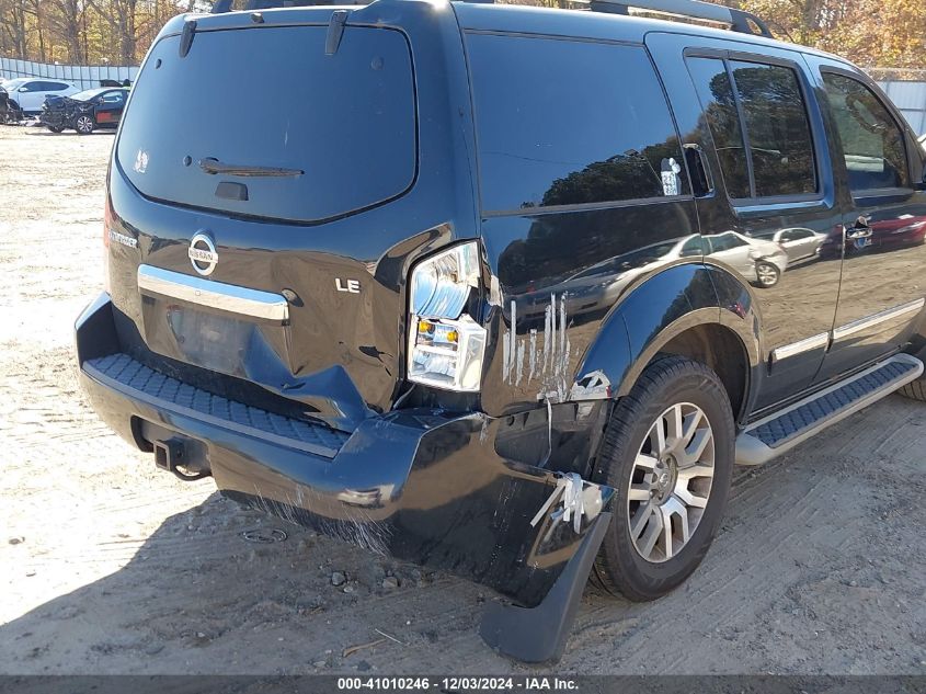 2010 Nissan Pathfinder Le VIN: 5N1AR1NB0AC624242 Lot: 41010246