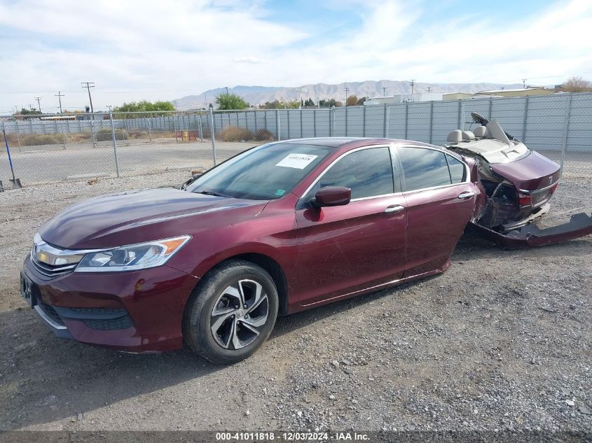 VIN 1HGCR2F38GA168099 2016 Honda Accord, LX no.2