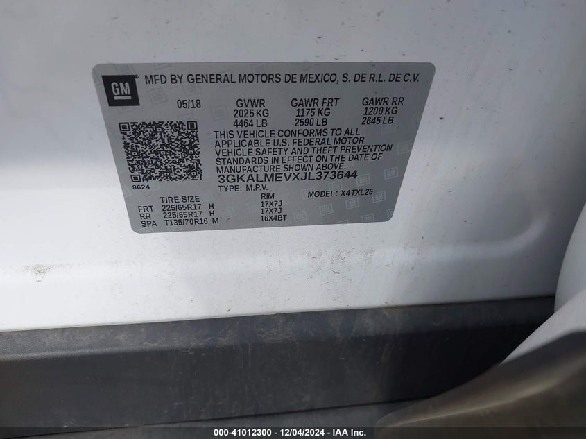 2018 GMC TERRAIN SLE - 3GKALMEVXJL373644
