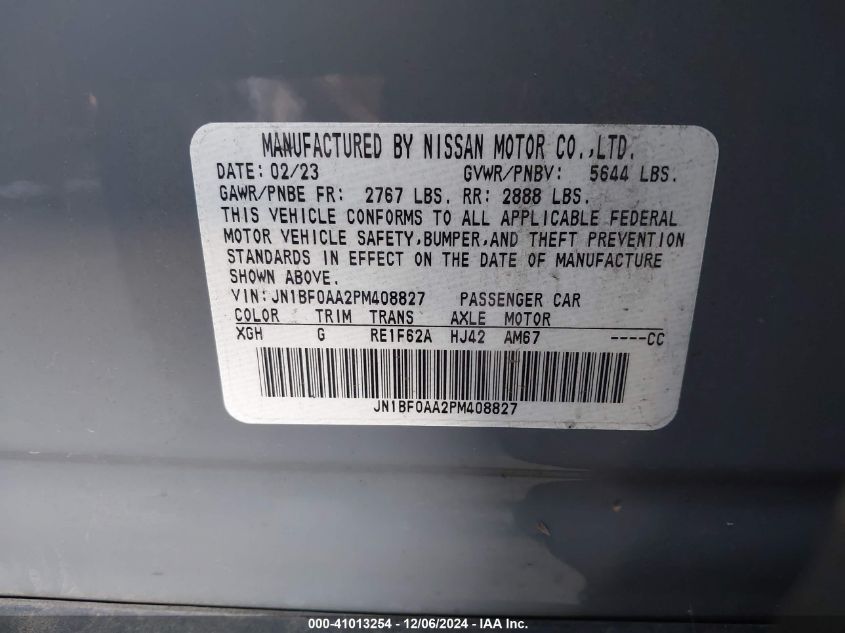 VIN JN1BF0AA2PM408827 2023 Nissan Ariya, Venture+ no.9