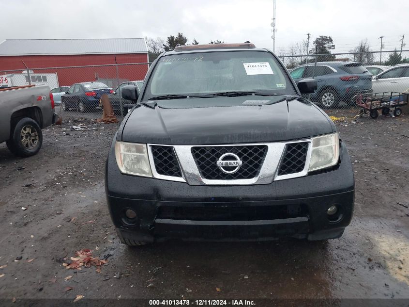 2005 Nissan Pathfinder Se VIN: 5N1AR18W85C749557 Lot: 41013478