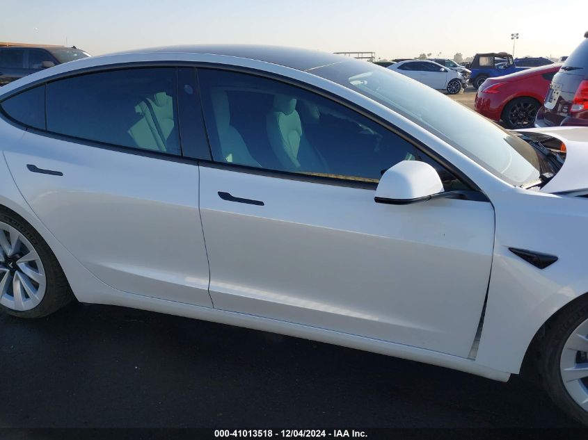 VIN 5YJ3E1EB3NF136615 2022 Tesla Model 3, Long Rang... no.13