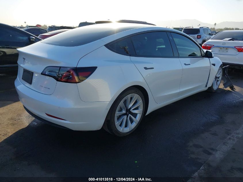 VIN 5YJ3E1EB3NF136615 2022 Tesla Model 3, Long Rang... no.4