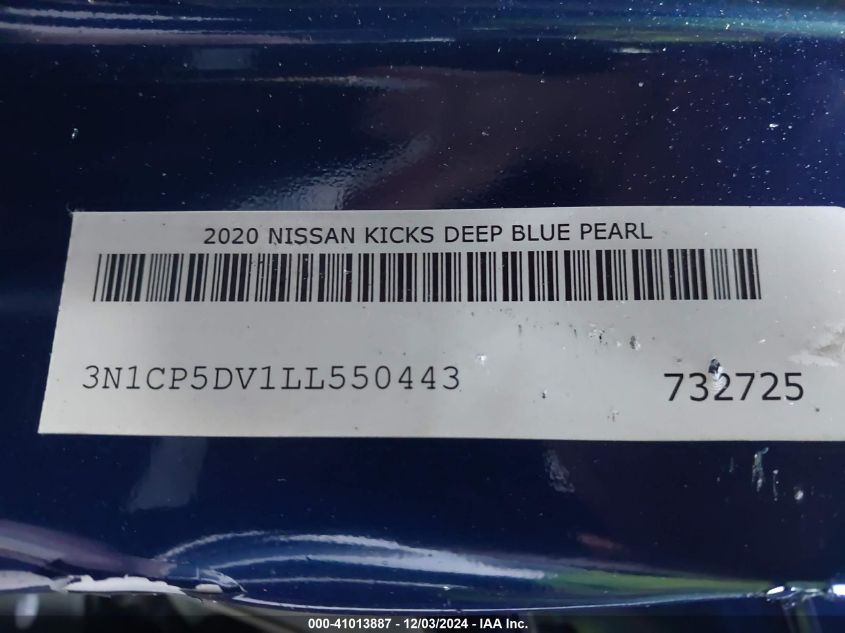 VIN 3N1CP5DV1LL550443 2020 Nissan Kicks, Sr Xtronic... no.9