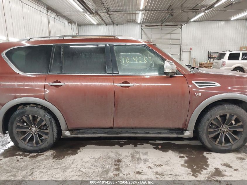 2018 Nissan Armada Platinum VIN: JN8AY2NE6J9730736 Lot: 41014283