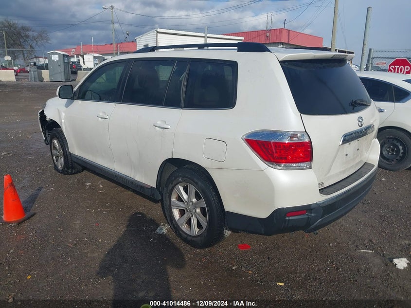 2013 TOYOTA HIGHLANDER VIN: 5TDZK3EH2DS102436