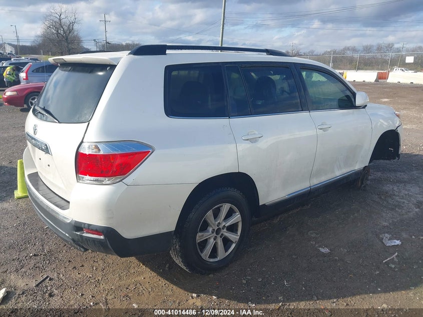 2013 TOYOTA HIGHLANDER VIN: 5TDZK3EH2DS102436