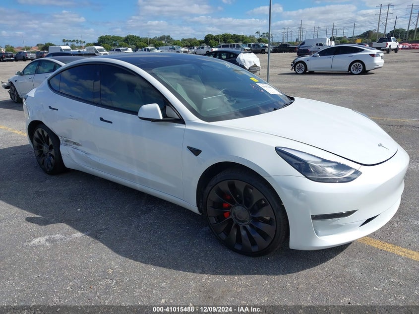 Vin: 5yj3e1ec7pf590653, lot: 41505392, tesla model 3 performance dual motor all-wheel drive 2023 img_1