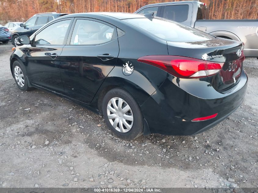 VIN KMHDH4AE6GU575486 2016 Hyundai Elantra, SE no.3