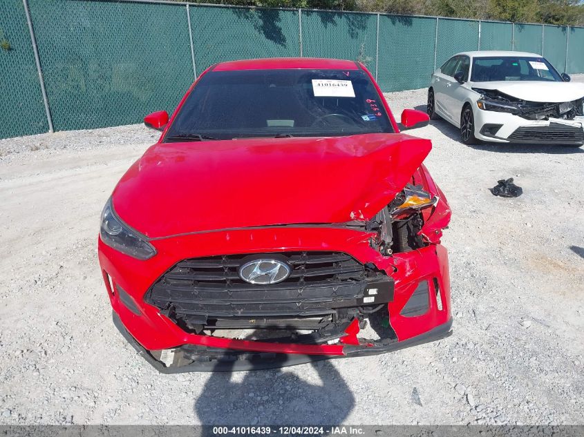 2019 Hyundai Veloster 2.0 VIN: KMHTG6AF4KU016305 Lot: 41016439