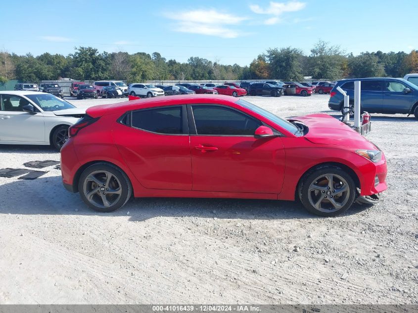 2019 Hyundai Veloster 2.0 VIN: KMHTG6AF4KU016305 Lot: 41016439