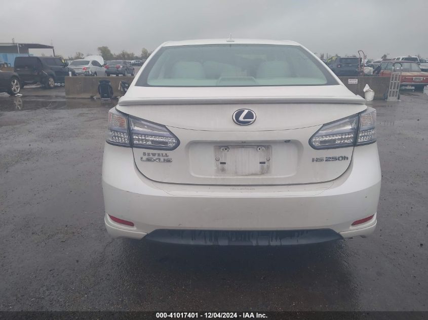 2010 Lexus Hs 250H VIN: JTHBB1BA6A2028677 Lot: 41017401